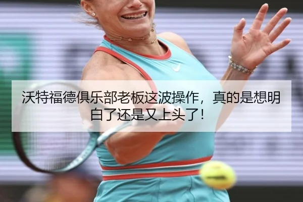 沃特福德俱乐部老板这波操作，真的是想明白了还是又上头了！